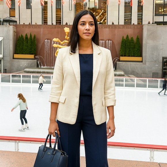 Jones New York Jackets & Blazers - Vintage Jones New York Cream Blazer